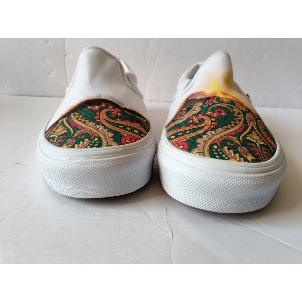 VANS Classic Slip On Big Reveal Shoes Unisex Men’s 7.5 Women’s 9 White Sneakers - Picture 3 of 10